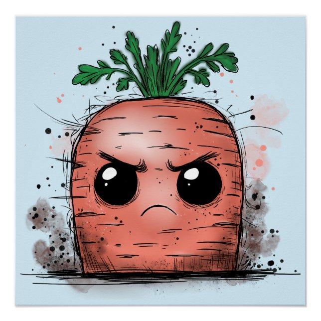Grumpy Carrot Poster (Front)