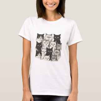 Grumpy Cartoon Cats T-Shirt