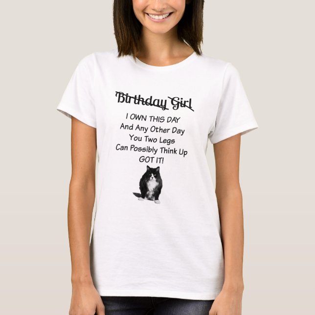 Grumpy Cat Birthday Girl T-Shirt (Front)