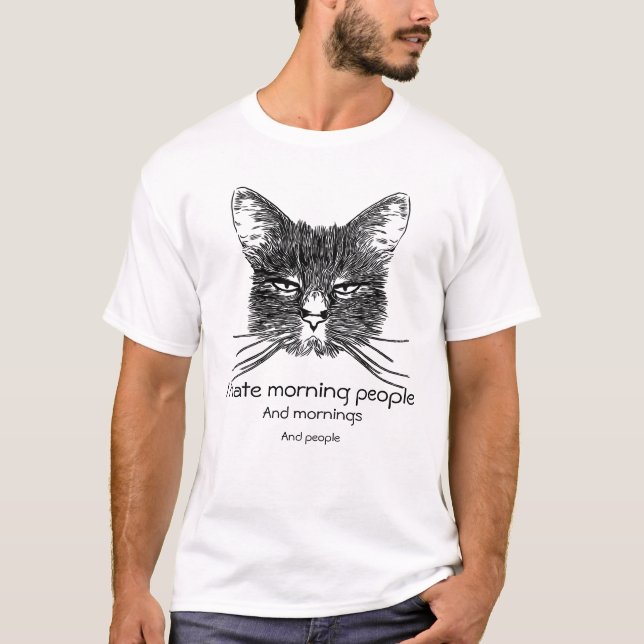 Grumpy Cat - black and white T-Shirt (Front)