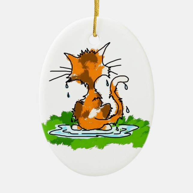 Grumpy Cat Ceramic Tree Decoration (Front)
