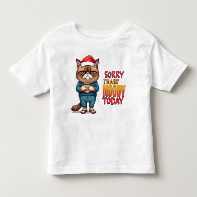 Grumpy Cat Christmas Mood Toddler T-Shirt (Front)