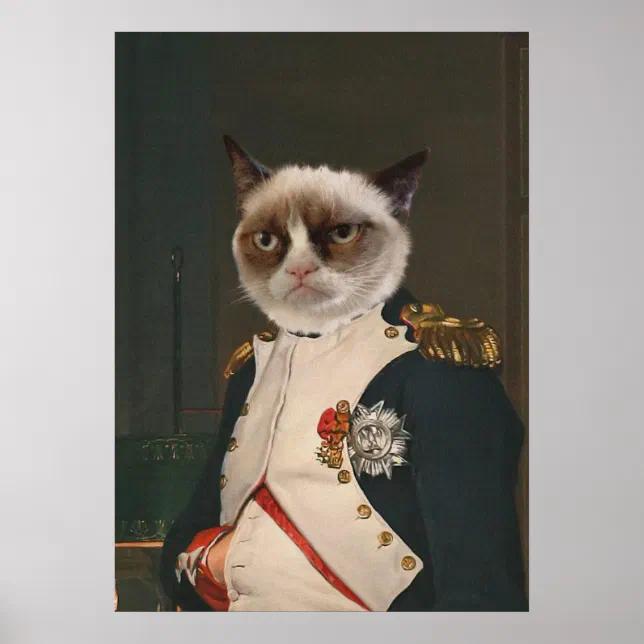 Grumpy Cat Classic Painting Poster | Zazzle
