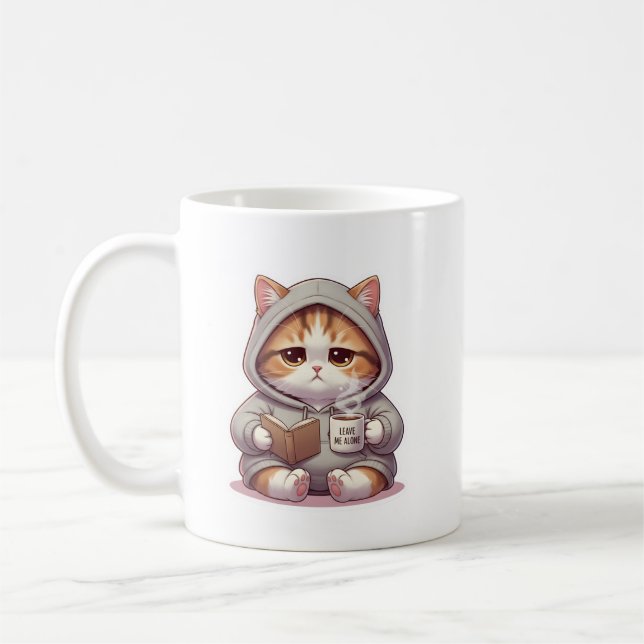 Grumpy Cat Coffee Mug Nope Not Today Mood Gift (Left)