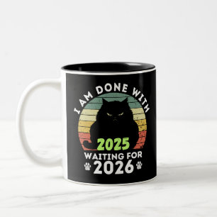 Grumpy Cat Countdown Two-Tone Coffee Mug