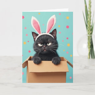 Grumpy Cat Cute Ears Funny Card