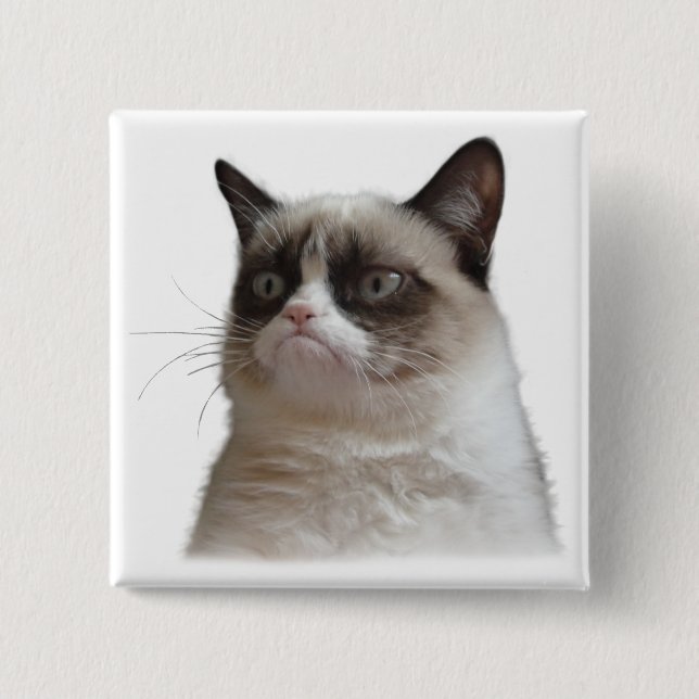 Grumpy Cat Glare Button (Front)