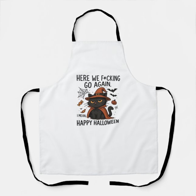 Grumpy Cat Halloween Classic T-Shirt Apron (Front)