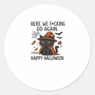 Grumpy Cat Halloween Classic T-Shirt Classic Round Sticker