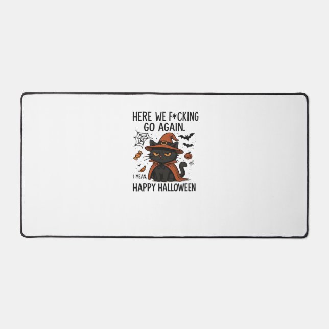 Grumpy Cat Halloween Classic T-Shirt Desk Mat (Front)