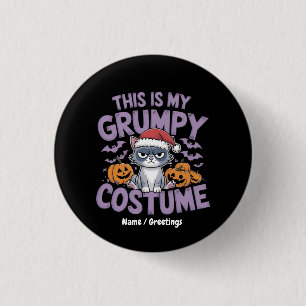 Grumpy Cat Halloween Costume Funny Holiday Animal 3 Cm Round Badge