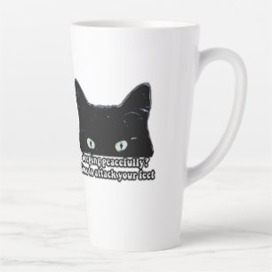 Grumpy cat meme for cat lovers and kitten owners latte mug