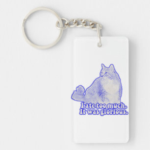 Grumpy cat meme for cat owners and kitten lovers key ring