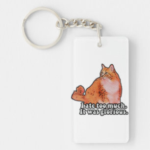 Grumpy cat meme for cat persons and kitten lovers key ring