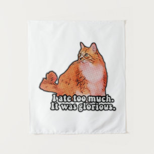 Grumpy cat meme for cat persons and kitten lovers tapestry