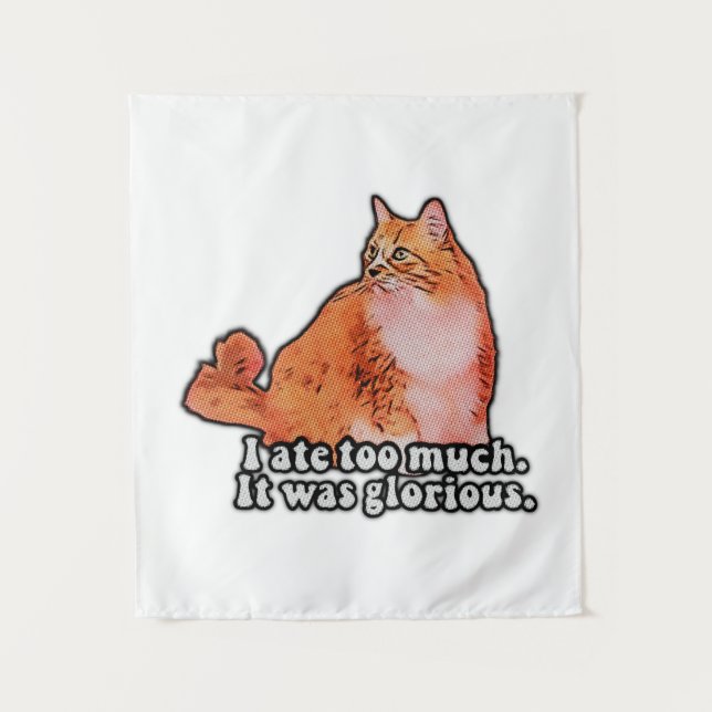 Grumpy cat meme for cat persons and kitten lovers tapestry (Front)