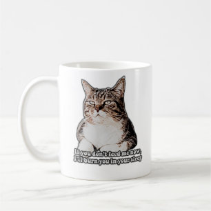 Grumpy cat meme for cat persons and kitten owners coffee mug