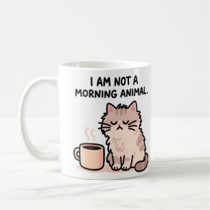 Grumpy Cat Morning Humor Coffee Mug