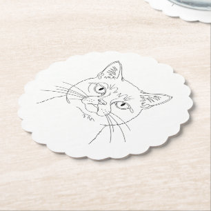 Grumpy cat paper coaster
