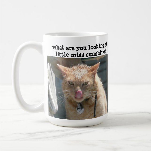 Grumpy Cat, sarcastic, Little Miss Sunshine Coffee Mug (Left)