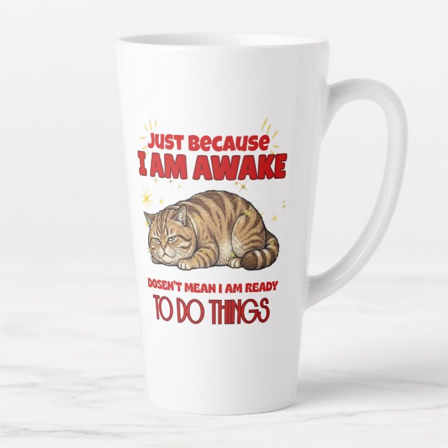 Grumpy Cat Sarcastic Quote Latte Mug (Right)