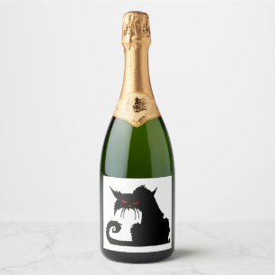 Grumpy cat    sparkling wine label