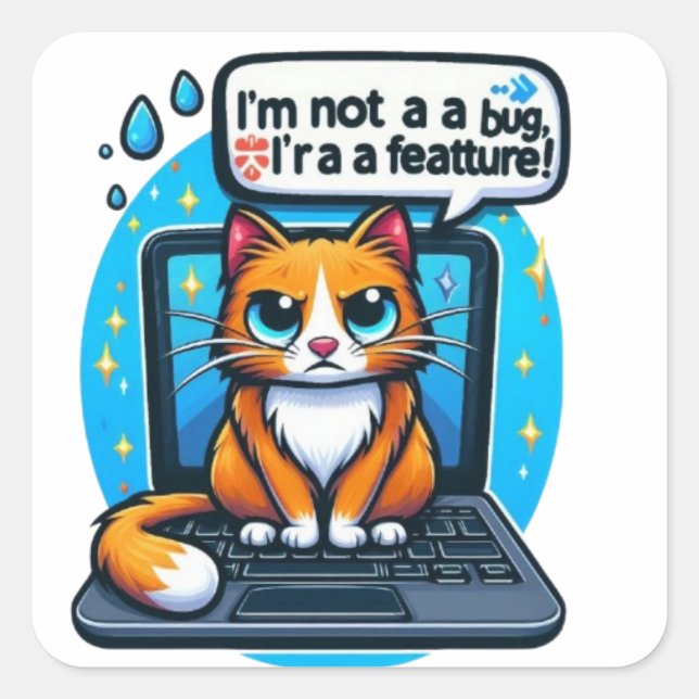 Grumpy Cat Sticker – Funny Cat Lover Sticker (Front)