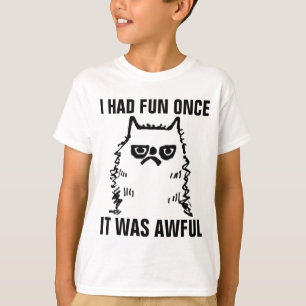 Grumpy Cat T-shirts for Kids Boys, HAD FUN ONCE