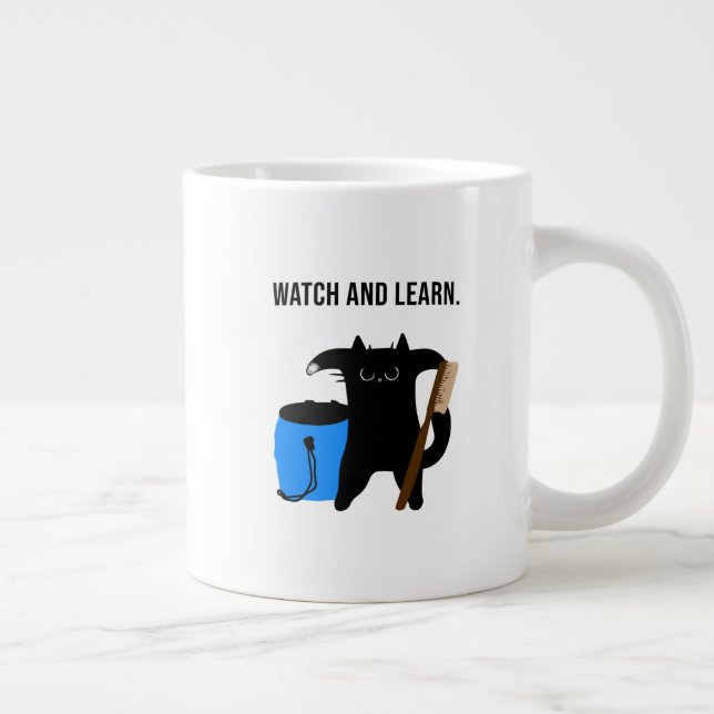 Grumpy Cat Teaches Climbing Collection Large Coffee Mug (Right)