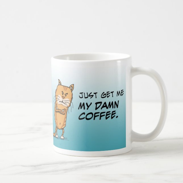 Grumpy Cat Wants Coffee Coffee Mug (Right)