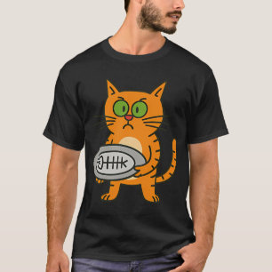 Grumpy Cat with Fishbone – Funny Cartoon Charact T-Shirt