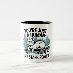 Grumpy Cat – 'You're Just a Human, My Staff Really Two-Tone Coffee Mug