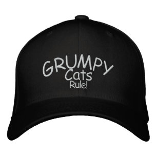 Grumpy Cats Rule! Embroidered Hat
