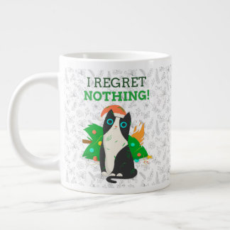 Grumpy Christmas Cat Large Coffee Mug