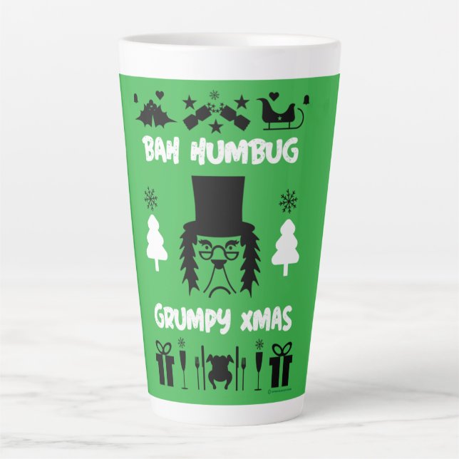 Grumpy Christmas  Latte Mug (Front)