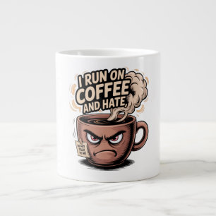 Grumpy Coffee Mug – I Run on Coffee and Hate