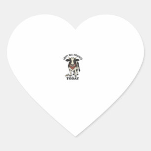 Grumpy Cow Valentine Moody Farm Humor Shirt Heart Sticker