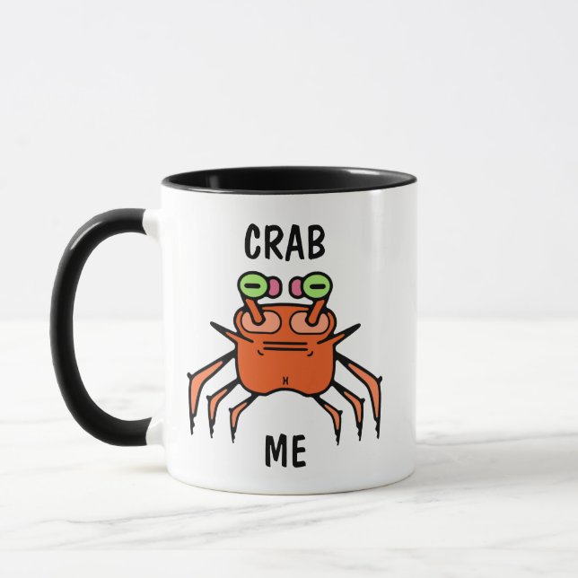Grumpy Crab Cofee Humour Funny Mug (Left)