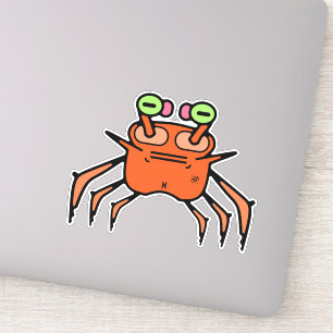 Grumpy Crab Funny Sticker