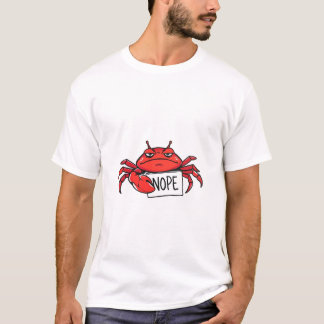 Grumpy Crab Says NOPE Funny T-Shirt