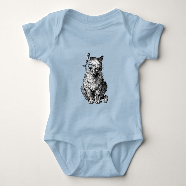 Grumpy Cute cat  animal baby shirt (Front)