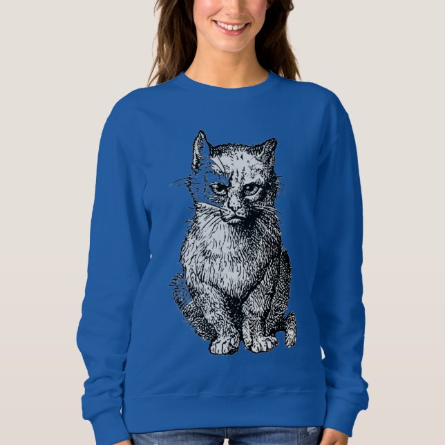 Grumpy Cute cat  animal   women shirt (Front)