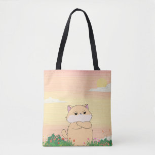 Grumpy Cute Cat Tote Bag
