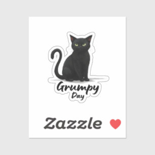 Grumpy Day with Black Cat