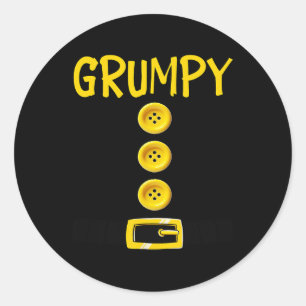 Grumpy Dwarf Halloween Costume Colour Matching Gru Classic Round Sticker