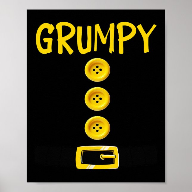 Grumpy Dwarf Halloween Costume Colour Matching Gru Poster (Front)