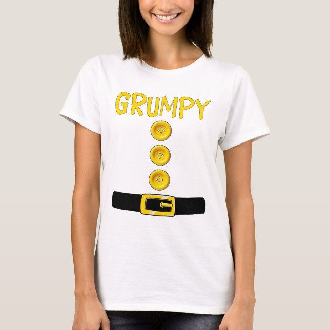 Grumpy Dwarf Halloween Costume Colour Matching Gru T-Shirt (Front)