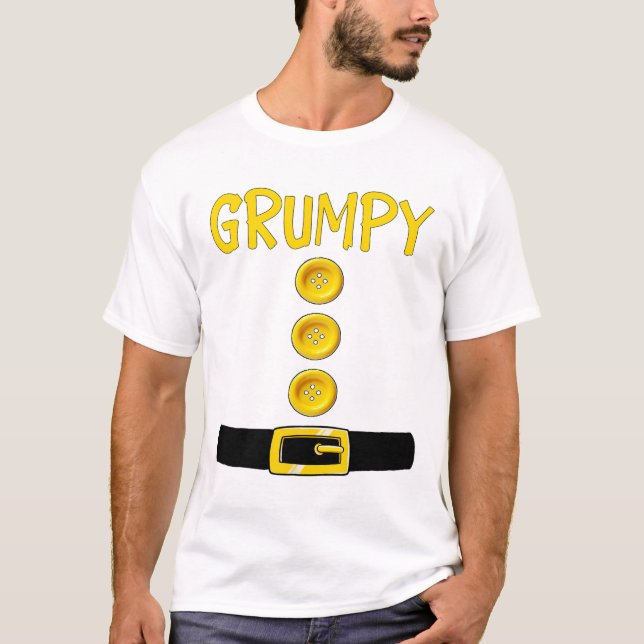 Grumpy Dwarf Halloween Costume Colour Matching Gru T-Shirt (Front)