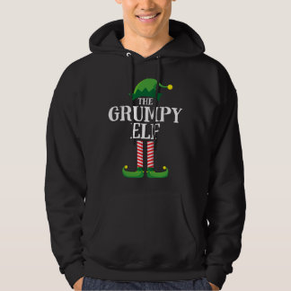 Grumpy Elf Matching Family Christmas Party Hoodie