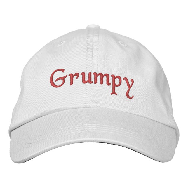 Grumpy Embroidered Baseball Hat (Front)